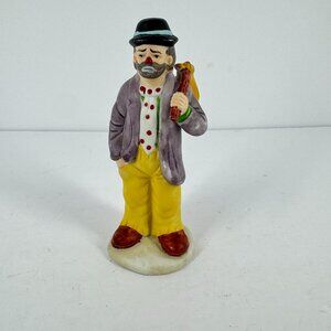 Emmett Kelly Jr‎ Flambro Sad Clown Figurine 8” Hand Painted Vintage Decor